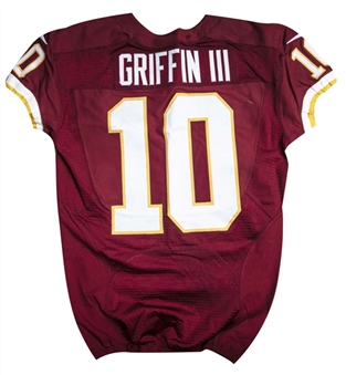 2013 Robert Griffin III Game Used Washington Redskins Home Jersey Photo Matched To 10/13/2013 (Redskins/Meigray)